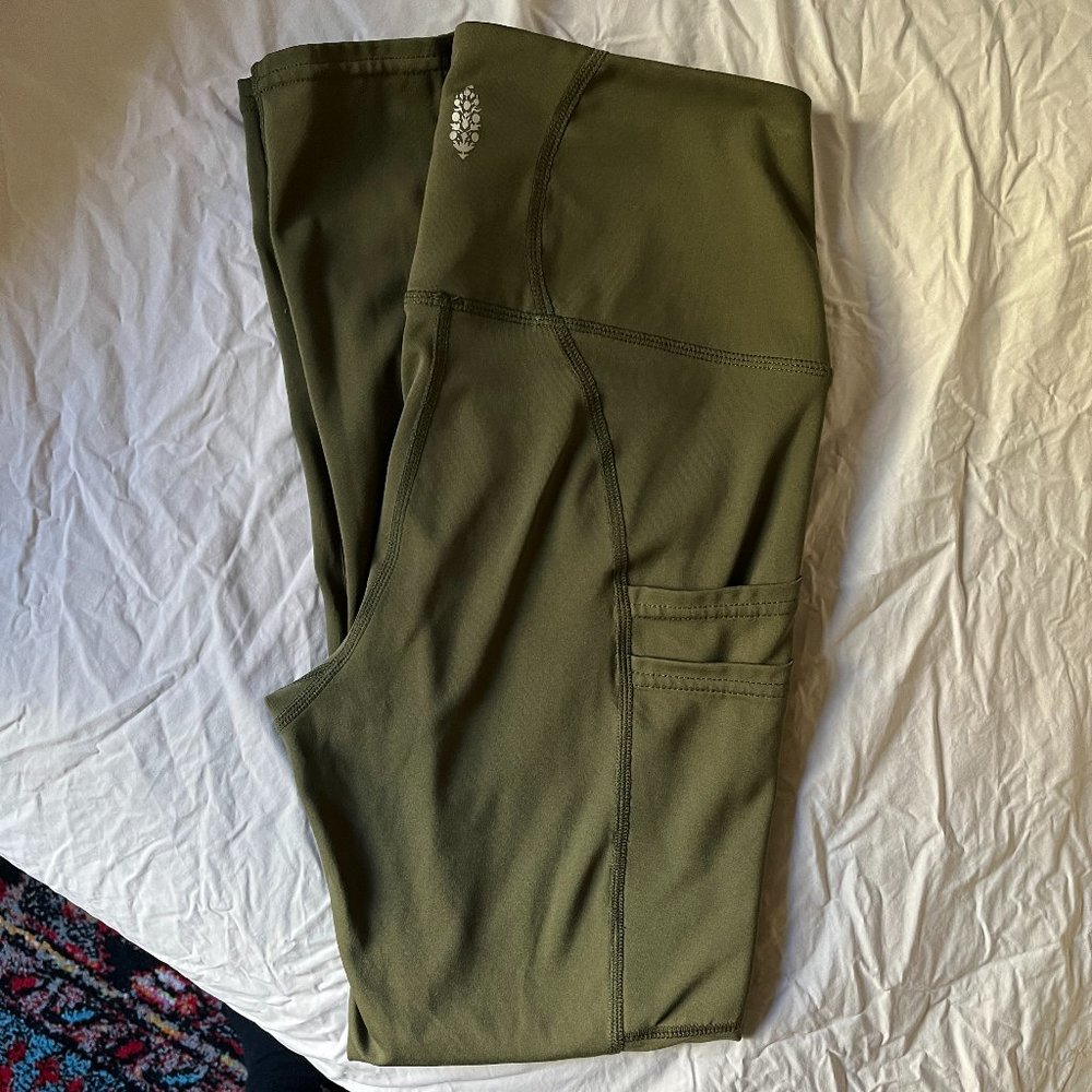 Free People FP Movement Full-Length High Waisted Leggings Green Size XS